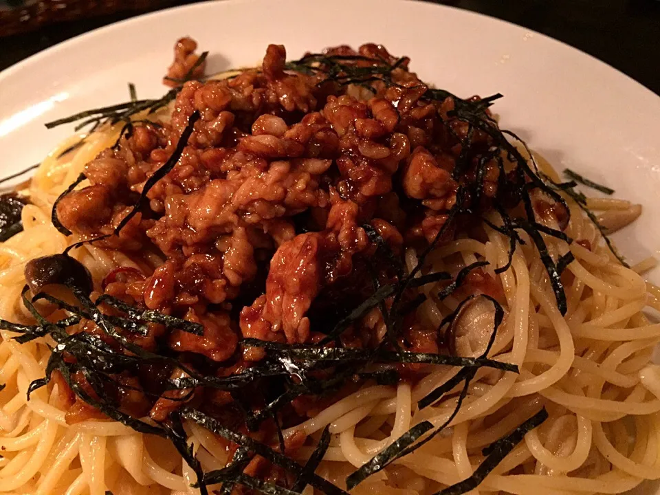 肉味噌パスタ♪|tku🍅🍝🍜🍝🍜🍝🍅さん