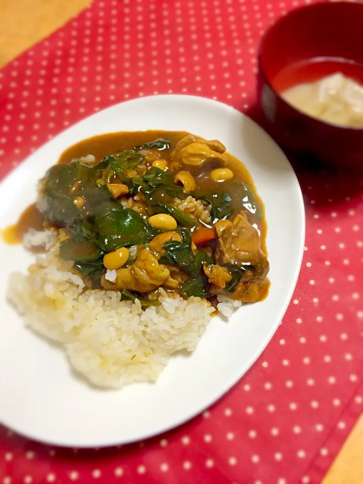 ほうれん草大豆のチキンカレー|ゆきさん