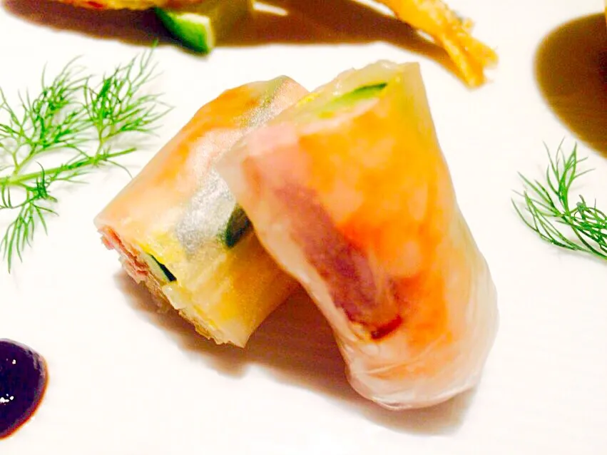 生春巻き - Fresh raw seafood spring roll ❤️😋✨|Liezlさん