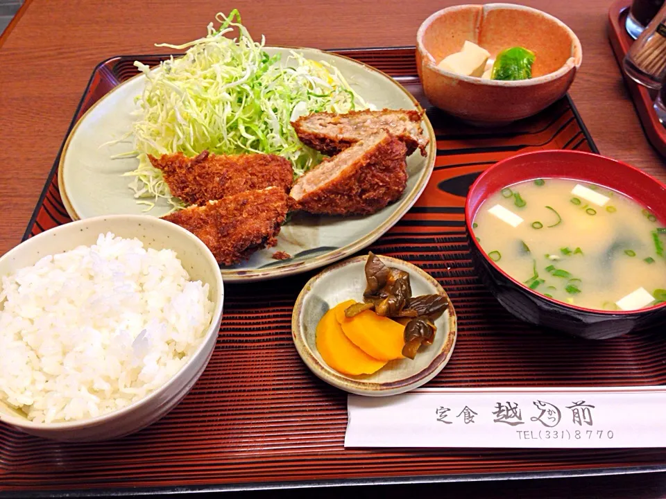 メンチカツ定食|にゃろめさん