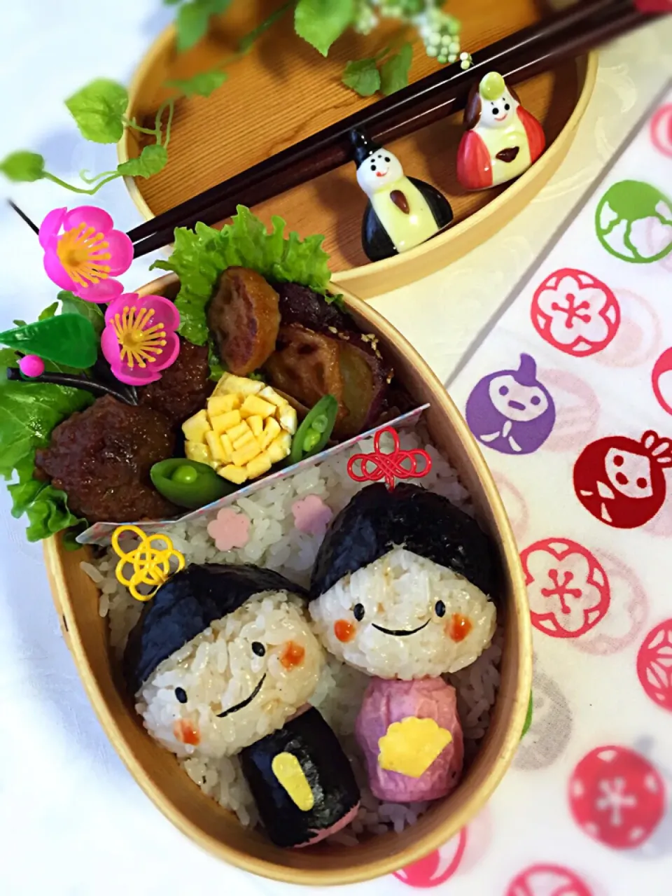 Snapdishの料理写真:ゆっぴーのお弁当『🎎お雛様』|kumiさん