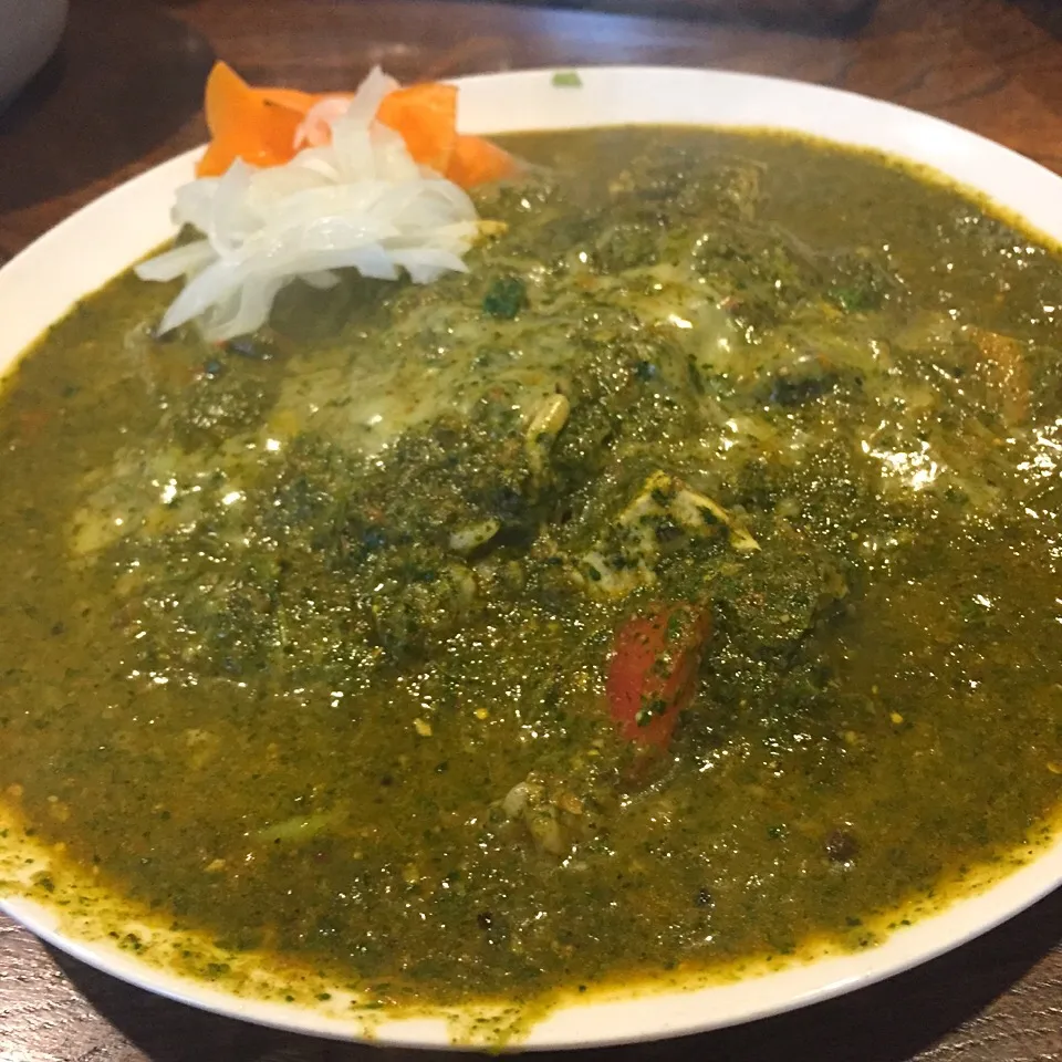 ほうれん草andチーズ カレー ５辛 玄米|ぱちねぇさん