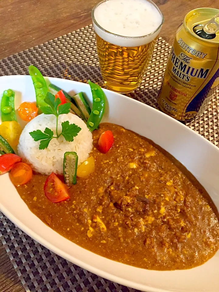 お豆腐とおから入りキーマカレー🍛✨|まみりんごさん