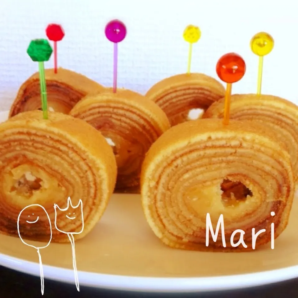 卵焼き器でまきまき⭐️しっとりバームクーヘン|Mariさん