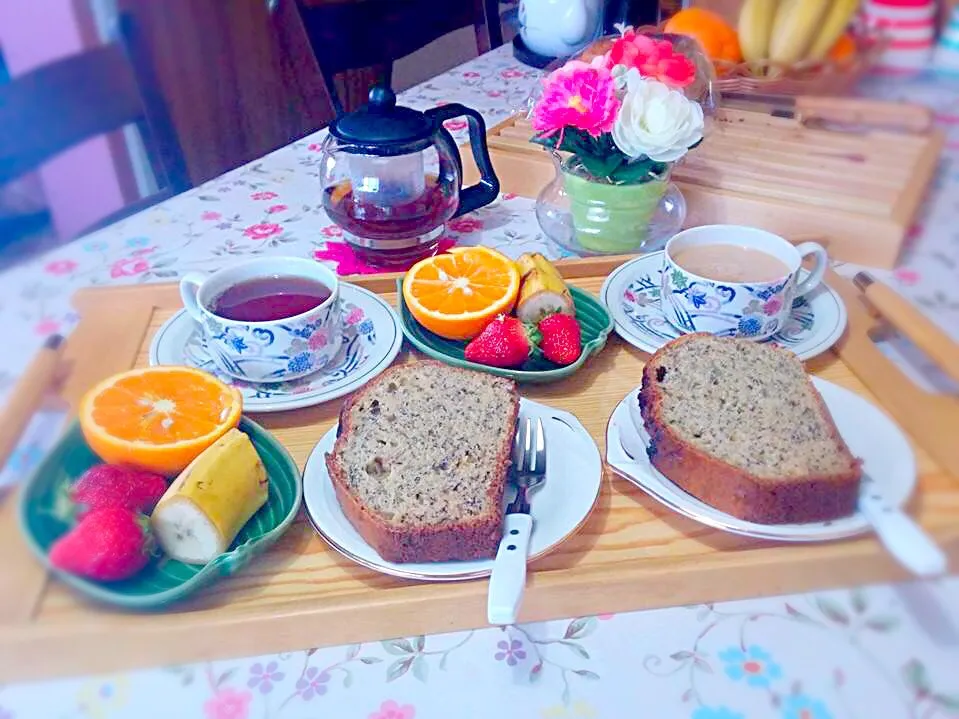 Banana bread lazy Saturday morning breakfast in bed 👍☕️😋|Babyluv Cabrera Ocampoさん