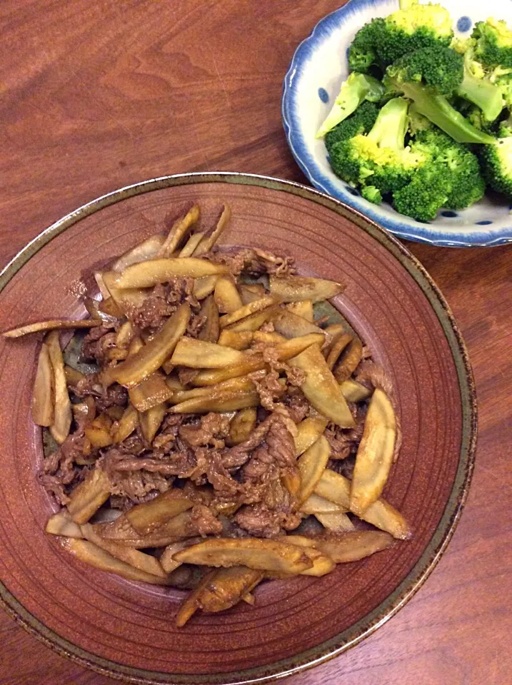 牛蒡と牛肉の炒め煮|ちょこりんさん