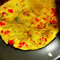 onion, red pepper, cilantro omelette|christineさん