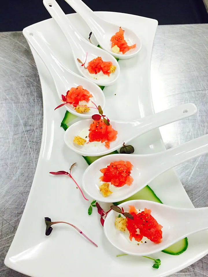 Tuna Tartar with cucumber aioli|Milka Papricaさん