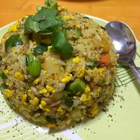 Vegan fried rice with tofu egg|khulanさん