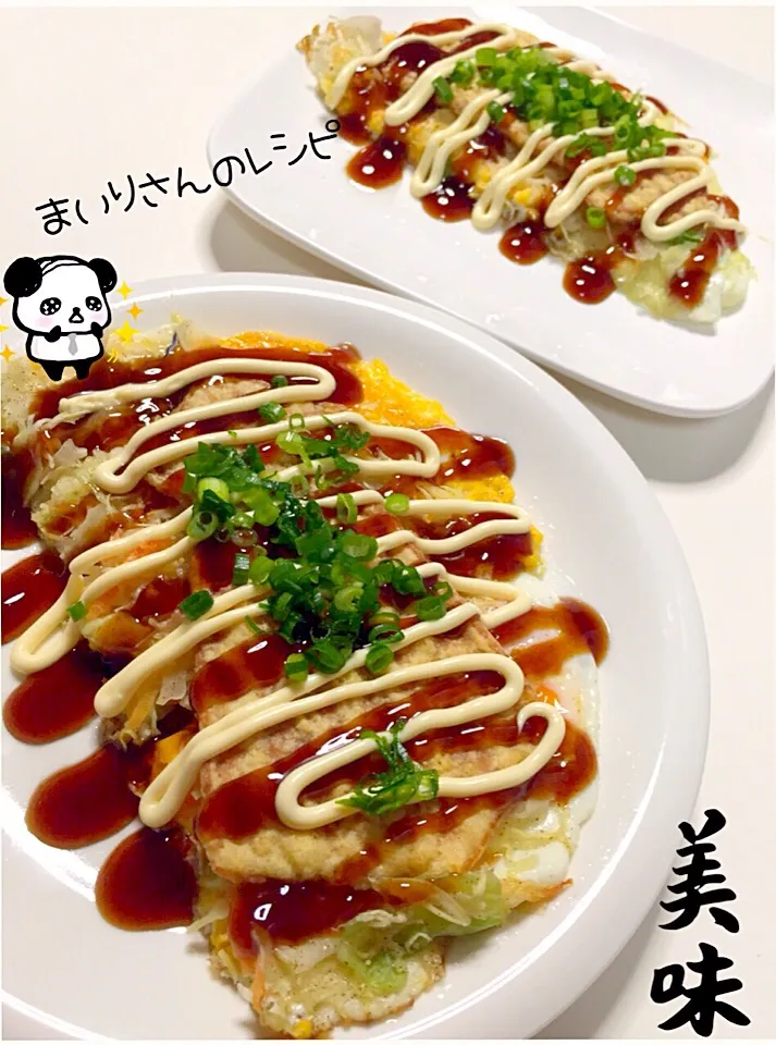 まいりさんの料理 イカの姿フライ🍀トロトロ目玉焼き🍳のせ|✰︎miyu✰︎さん