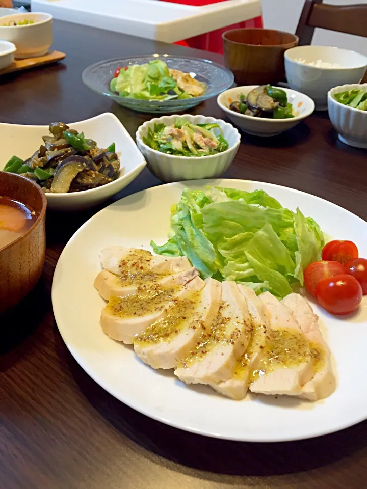 鶏胸肉のソテーの晩ご飯|mikaさん