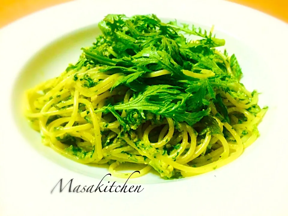 Garland chrysanthemum genovese pasta|Masakiさん