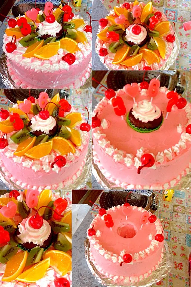 Late upload my last bday cake nobody will bake for me 😜😁😱so I made my own bday cake poor n lucky me 👏👏👏💃✨🎶💕🎉|Babyluv Cabrera Ocampoさん