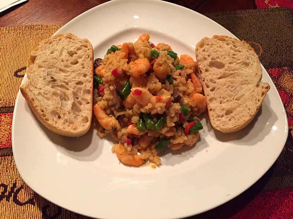 Shrimp & mushroom risotto|Lalawilkさん