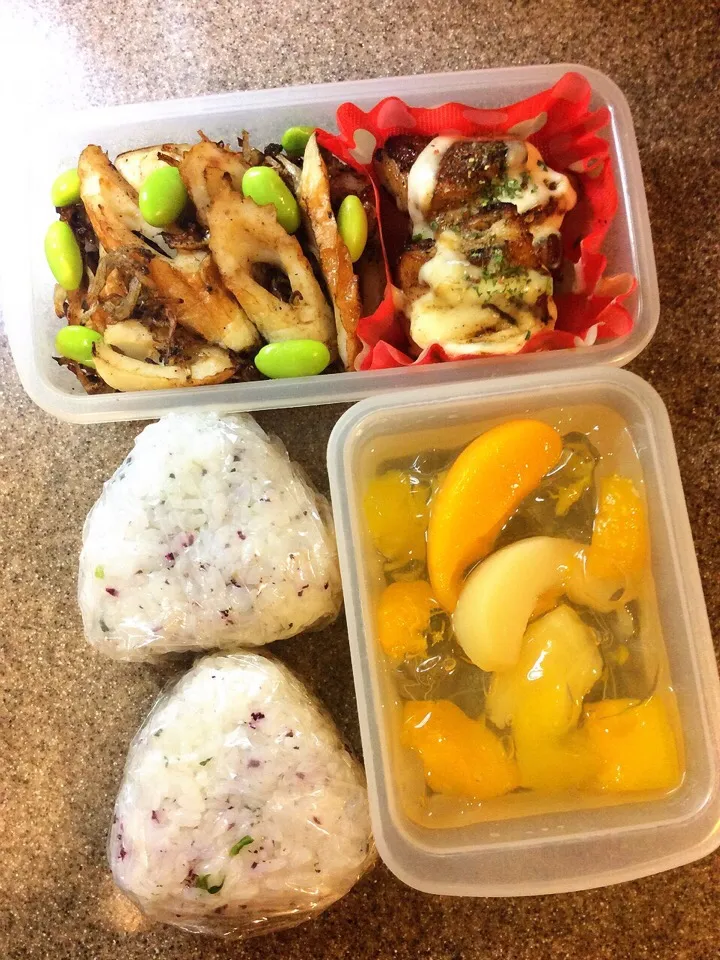 Snapdishの料理写真:ご飯0.5合弁当 2015.3.2|キラ姫さん