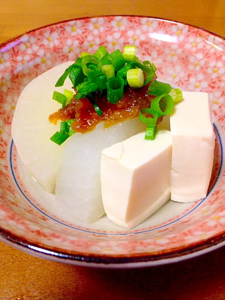 大根と豆腐の温奴🍀蕗のとう味噌|まいりさん