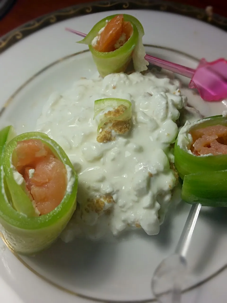 Salmon and cottage cheese 🍴|Thetathさん