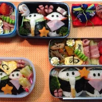 Snapdishの料理写真:ひな祭り弁当♪ベイマックス風（笑）|ひろさん