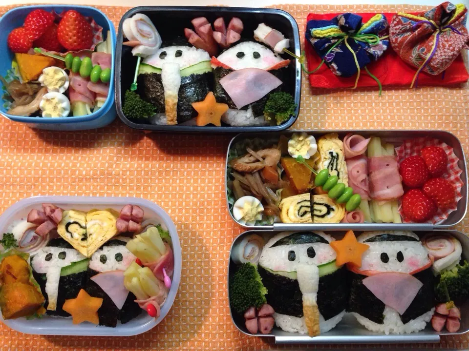 Snapdishの料理写真:ひな祭り弁当♪ベイマックス風（笑）|ひろさん