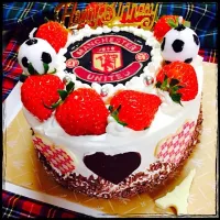 Snapdishの料理写真:サッカー少年用頼まれケーキ