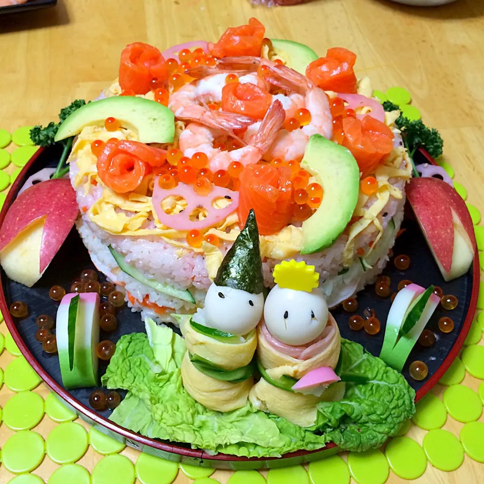 Snapdishの料理写真:hina matsuri tsirasushi|gachiyunaoさん