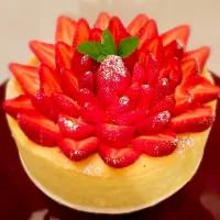 Vanilla Bean New York Cheesecakr with fresh strawberries|Chef Butterflyさん