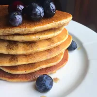 Snapdishの料理写真:Whole wheat healthy pancakes!|Ribas with Loveさん