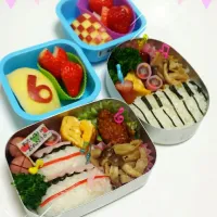 Snapdishの料理写真:兄【お誕生日弁当】
弟【発表会ピアノ弁当】|minaさん