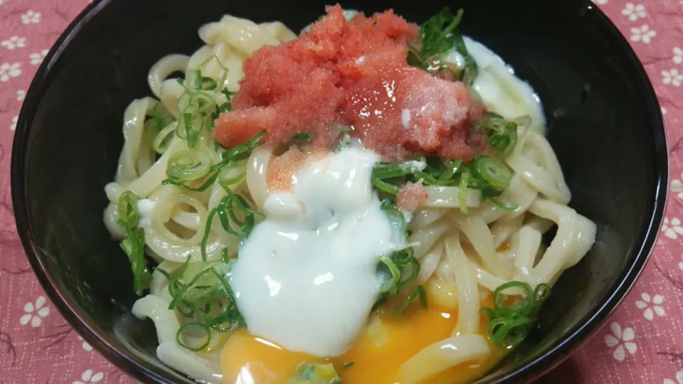 釜玉明太子うどん|ライムさん