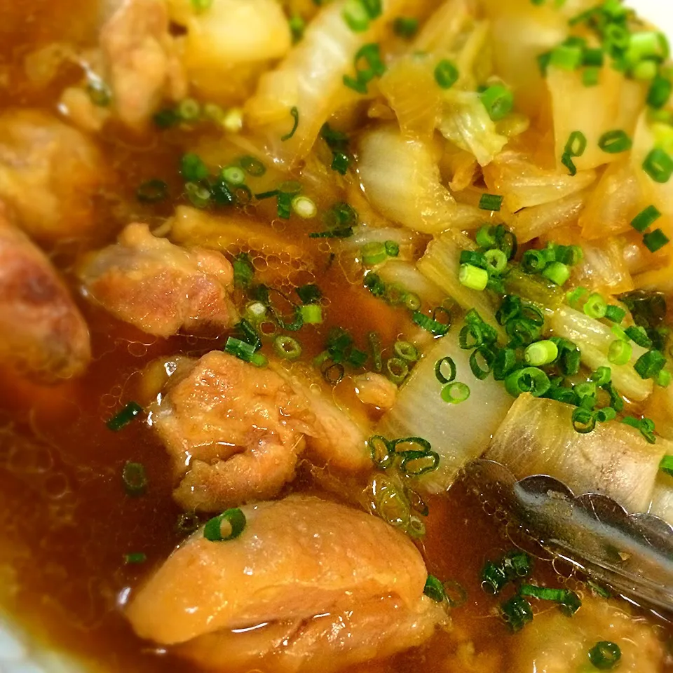 昆布つゆで！                                   鶏モモ肉の治部煮|志野さん