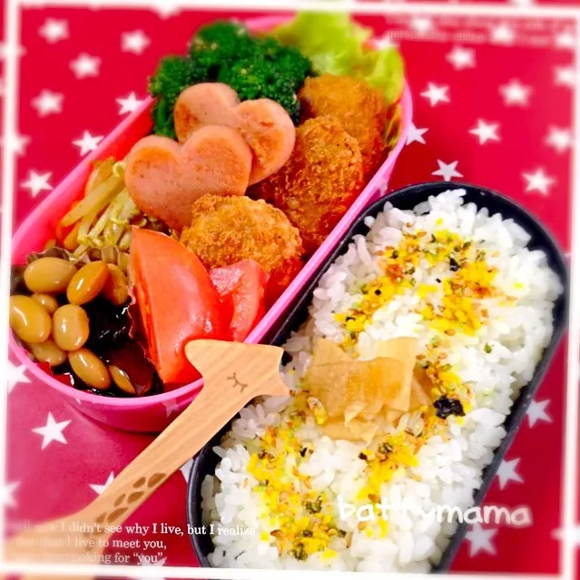 トンカツとカレーもやし弁当〜♡battymamaの節約しても美味しいお弁当♡|ばってぃーまま＠♪さん