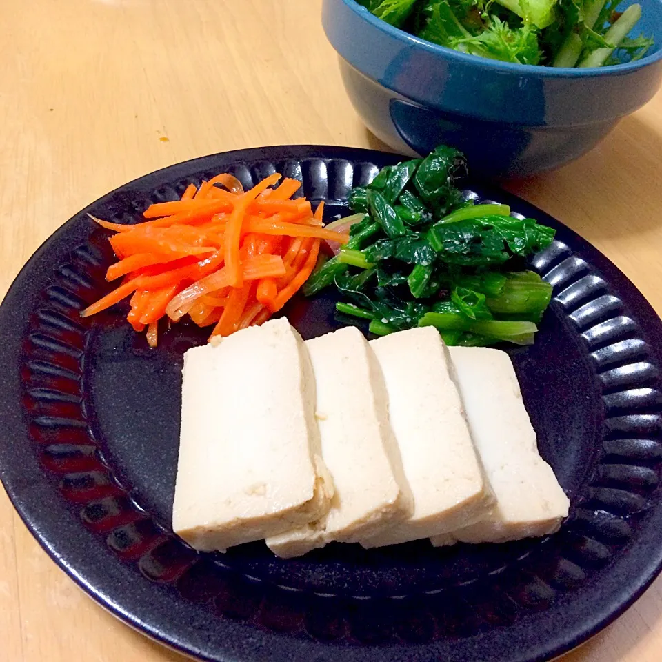 豆腐の味噌漬けとナムル|たまこっこさん