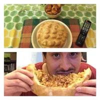 Mac and cheese with a side of nuggets taken to a new level|Daniel Olléさん