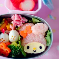 Snapdishの料理写真:キャラ弁 マイメロディ|クミンさん