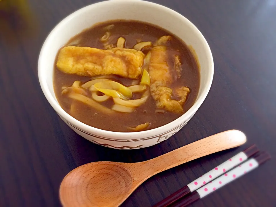 残りのカレーで、リメイク☆カレーうどん！！|e☆さん