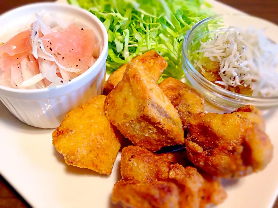 鰤と鶏の竜田揚げ|飛鳥さん