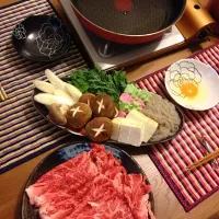 Snapdishの料理写真:今日はすき焼き♥️|Aakkoさん