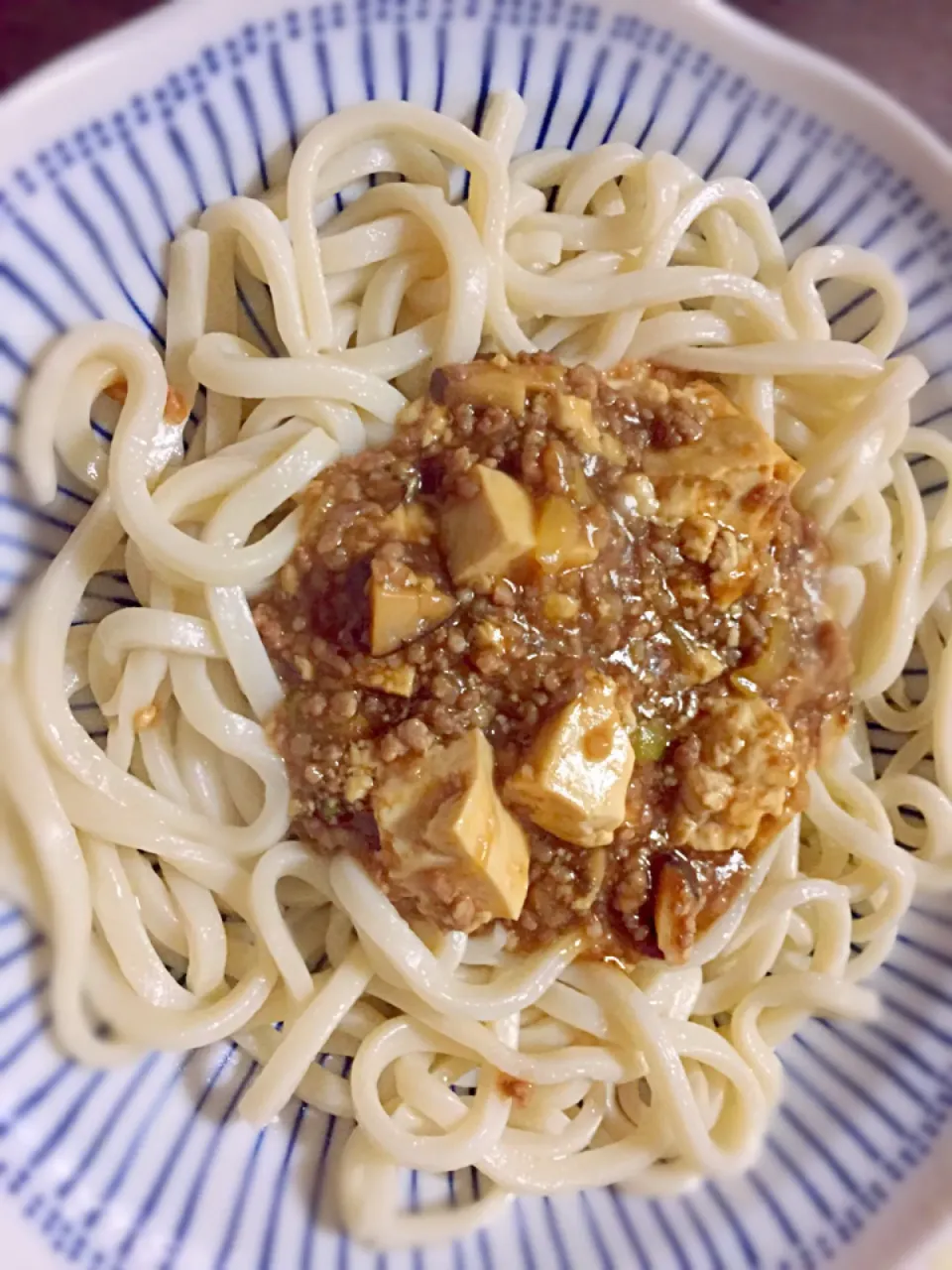 麻婆豆腐うどん|みーままさん