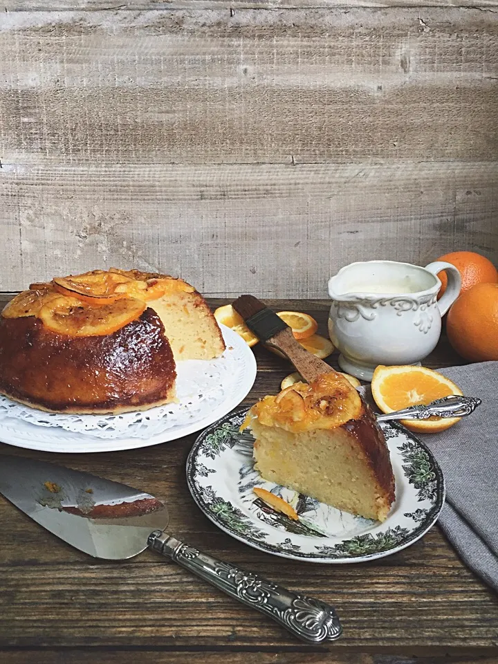 Marmalade steamed pudding served with custard|rick chanさん