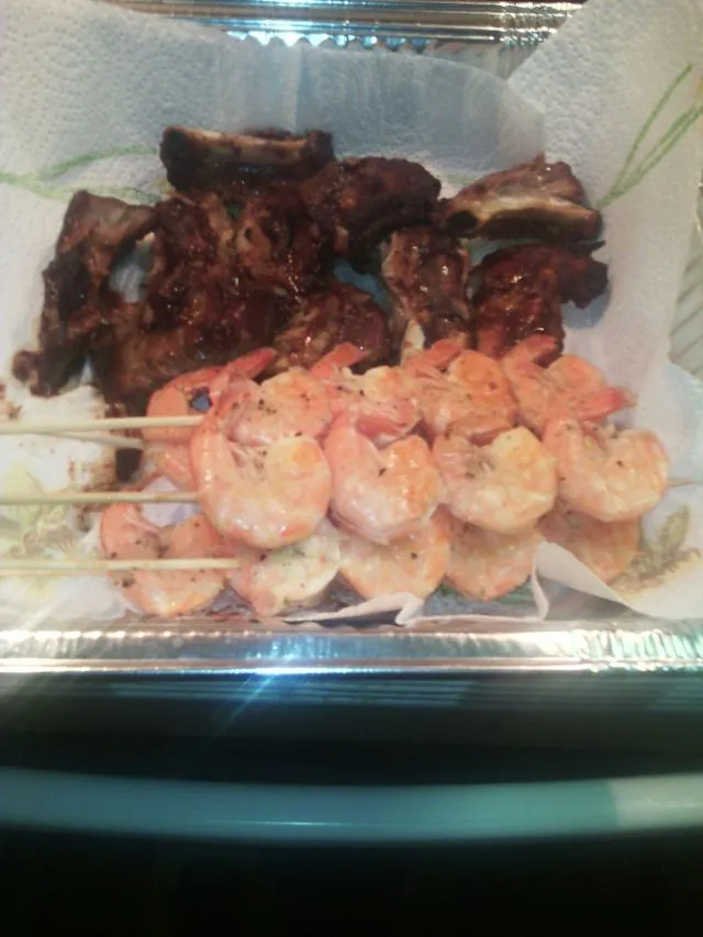 #BabyBackRibs #GrilledShrimpSkewers|Bonitaさん