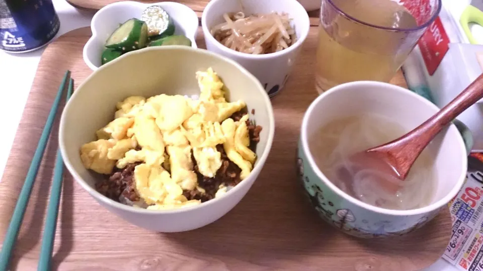 豚そぼろ丼|みづいさん