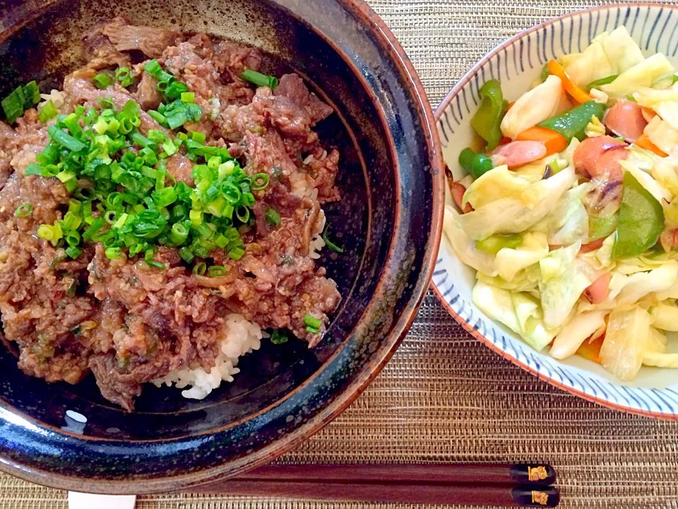 プルコギ丼  野菜炒め|NAKATAさん