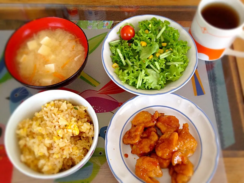 さっぱりチキン ランチ🍴|チビミミさん