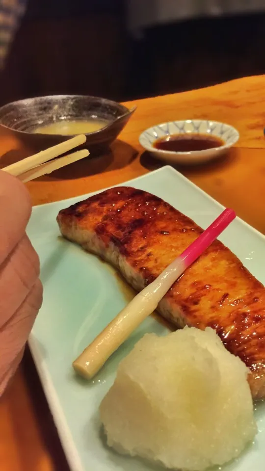 Snapdishの料理写真:焼き物も充実  カジキマグロの照焼き也*\(^o^)/*|まあん👽さん