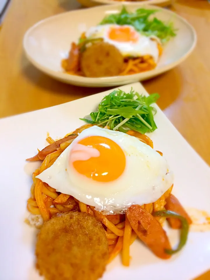 うどんでナポリタン♪|☆マミ☆さん