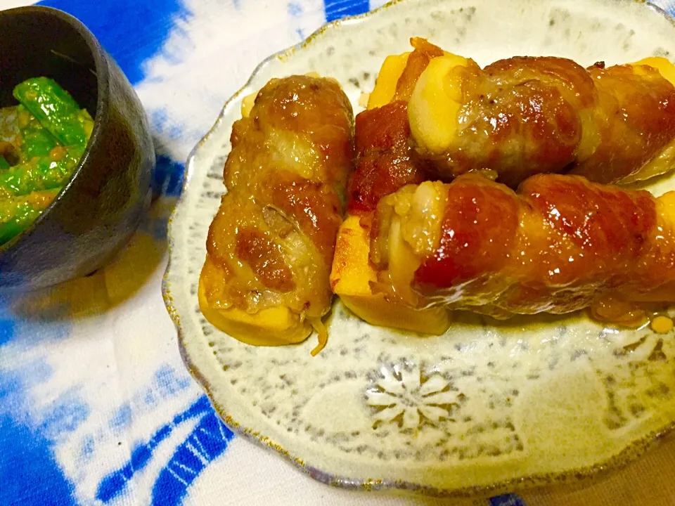 ✳︎ 高野豆腐 の 豚バラ巻き！ えのきも入れちゃえ〜 ✳︎|ぜんたんさん