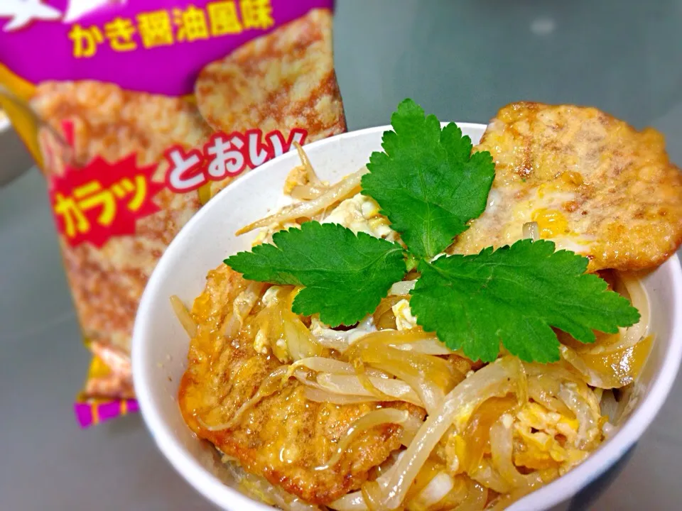 Snapdishの料理写真:イカフライ玉子とじ丼|ふぅちゃんさん