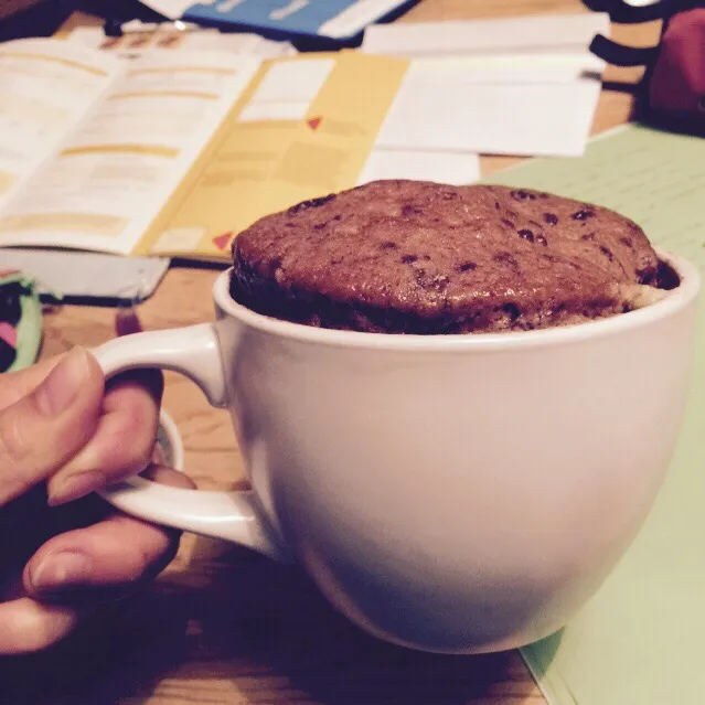 chocolate and almond mug cake ☕️|CatzeMDさん