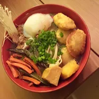 Snapdishの料理写真:Ramen: Homemade Broth, Tare, Smoked Pork, Slow Poached Eggs, Dumplings, Rice Balls, and More!|Y-vo Martinezさん