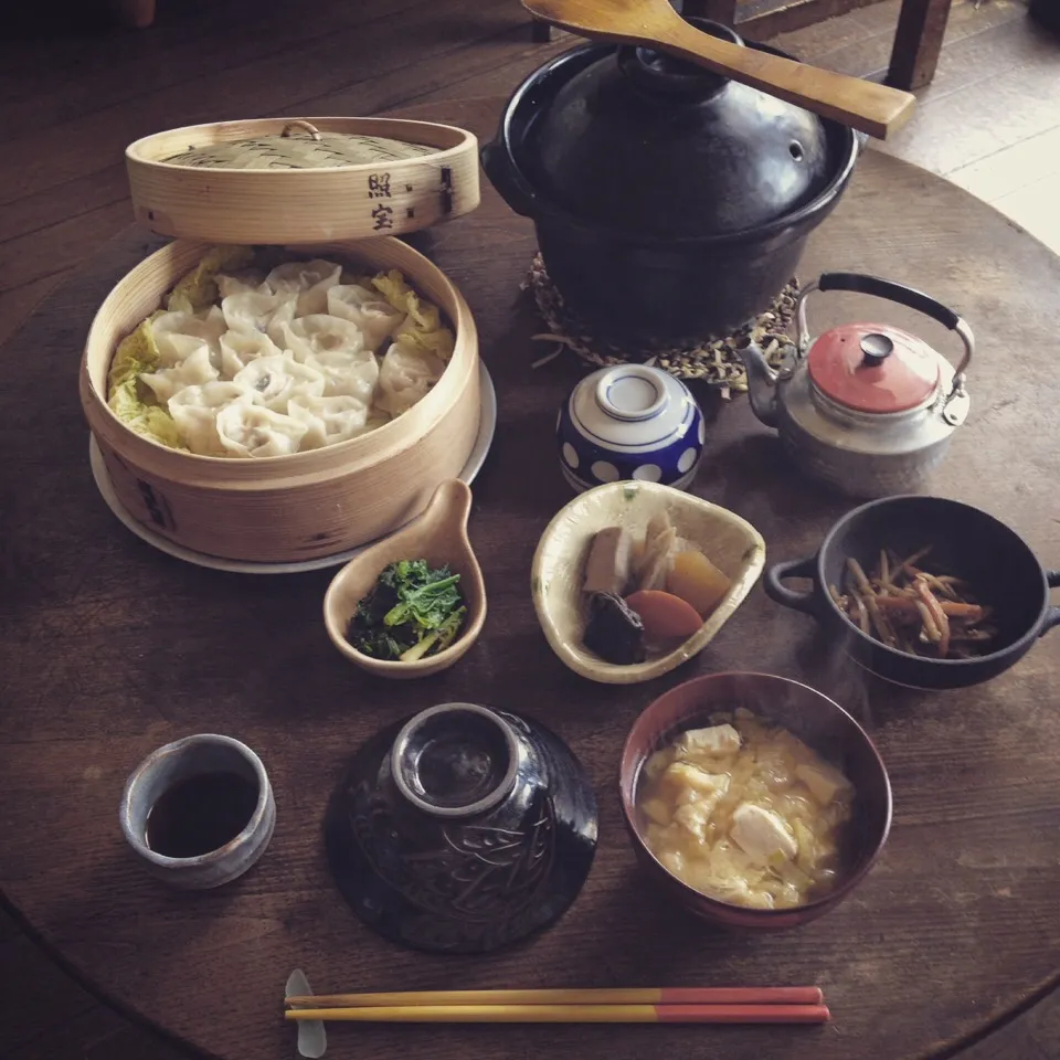 “ 蒸し餃子定食 ”|おたんこ食堂  d□~°さん